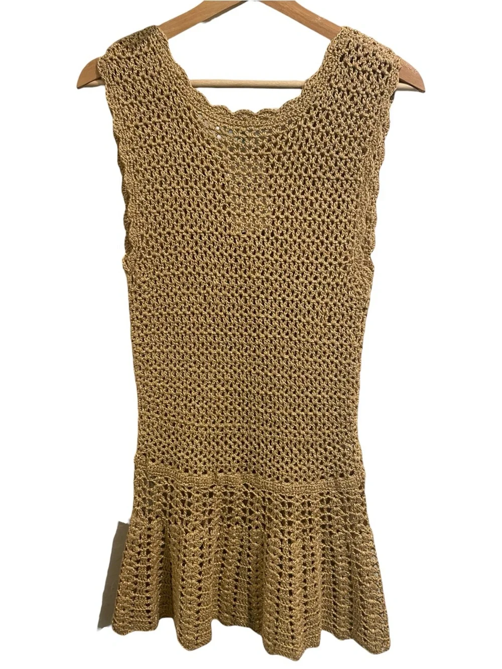Melissa Odabash Rosie Crochet Open Knit Sleeveless Cover Up MiniDress - Picture 3 of 6